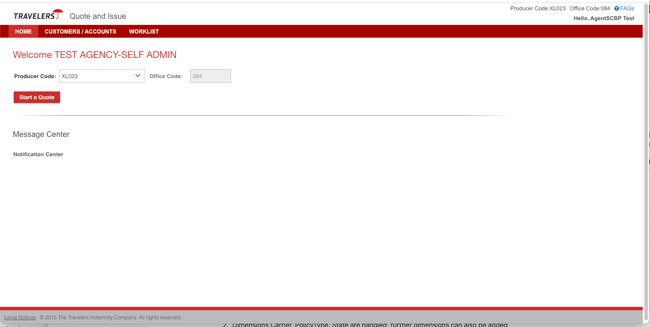 Travelers Agent Portal